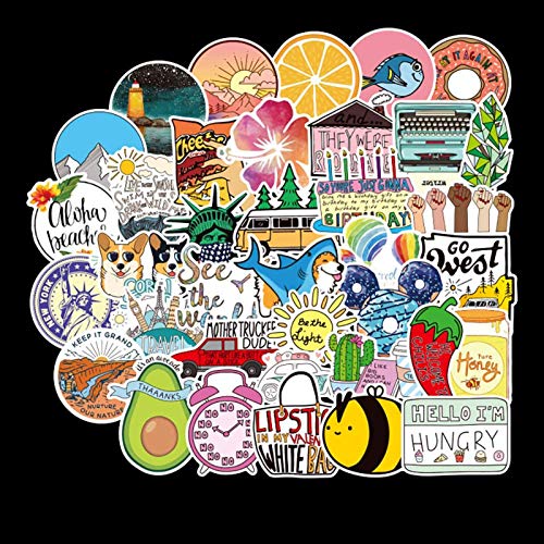 Directtyteam 100 PCS Fresh Vine Stickers Pack, Vsco Stickers Pack for Water Bottles Laptop Waterproof Aesthetic Vinyl Decals Stickers for Adults,Kids