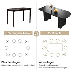 Guyii 62.99" Dining Table Set with 6 Chairs, Modern