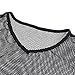 Freebily Men's Breathable Fishnet See Through Short Sleeve T-Shirt Tank Top Undershirt Clubwear Black Large