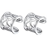 ChicSilver 925 Sterling Silver Ear Cuffs Non-Piercing Cartilage Earrings: Various Styles, Conch Cuffs (with Gift Box)