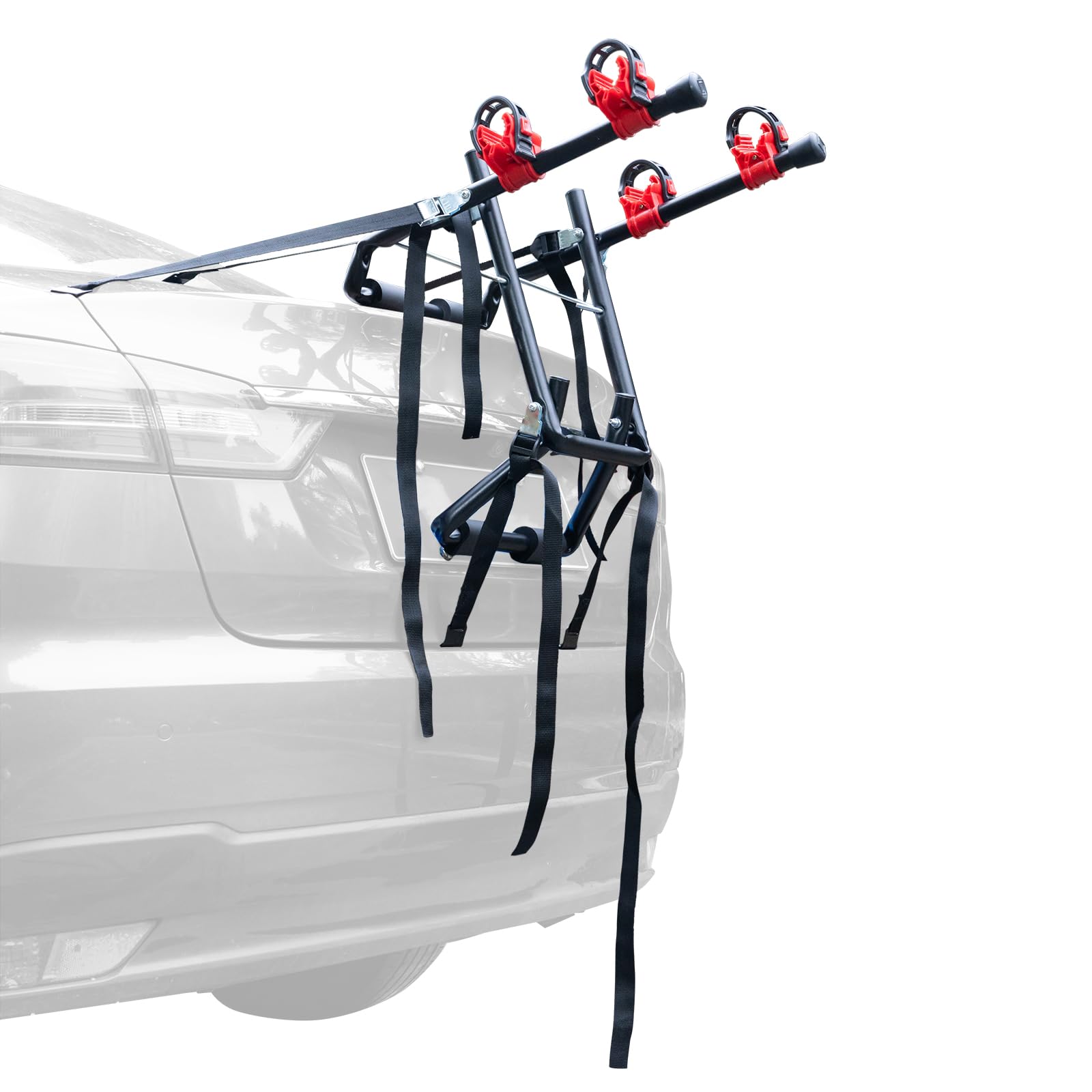 Photo 1 of 2 Bike Hitch Mount Rack for Car, Truck, SUV, Minivan with 1-1/4" & 2" Hitch, Bicycle Carrier Racks with Straps Red