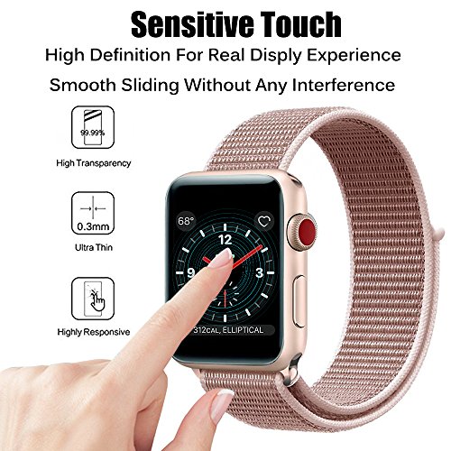 image for my-handy-design Apple Watch Screen Protector 42mm, iWatch Tempered Gla