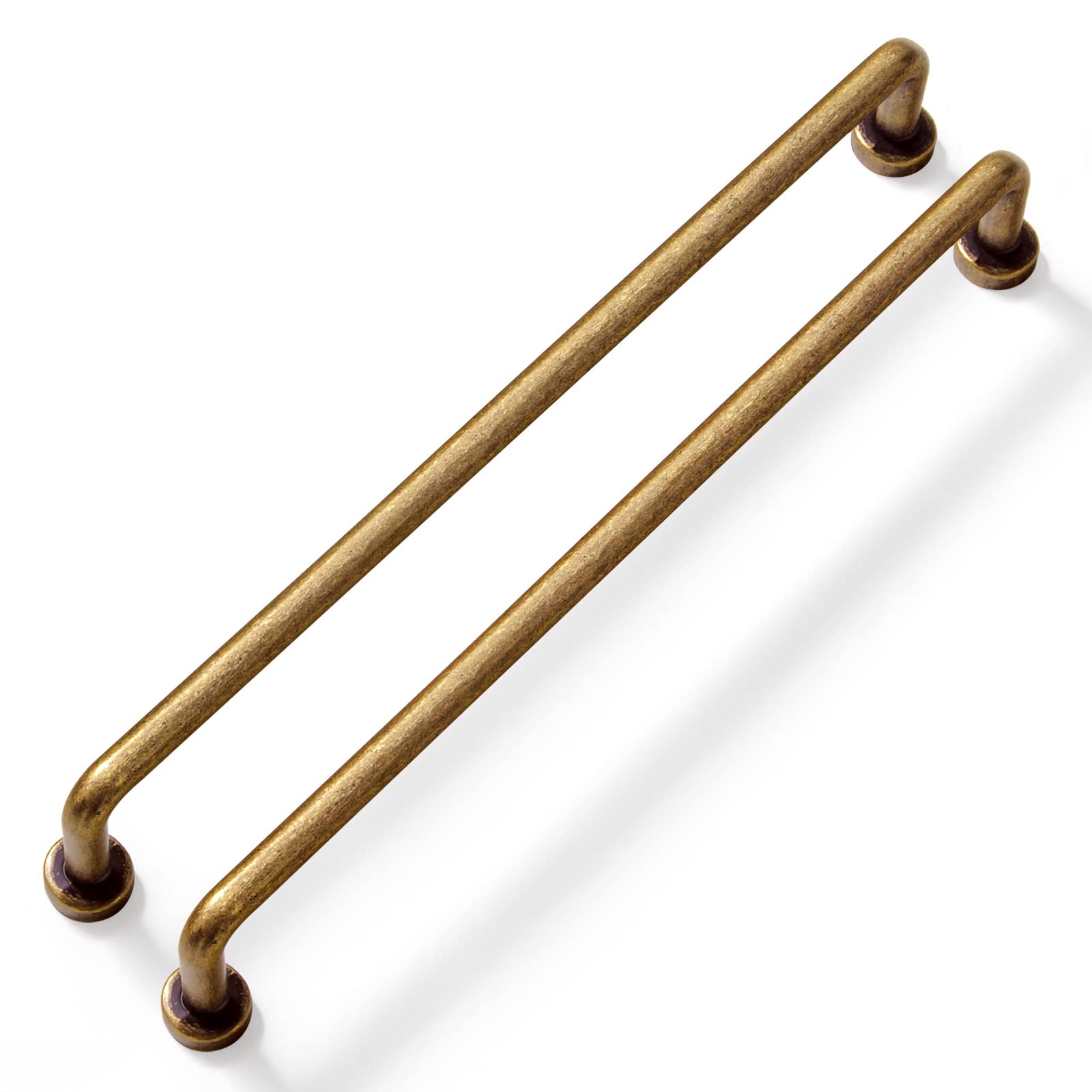 Photo 1 of Yanxia Set of 12, 7 9/16 Inches Center to Center SleekTouch Antique Brass Cabinet Pulls - Contemporary Handles for Kitchen and Bathroom Cabinets Zinc Alloy Made Hardware