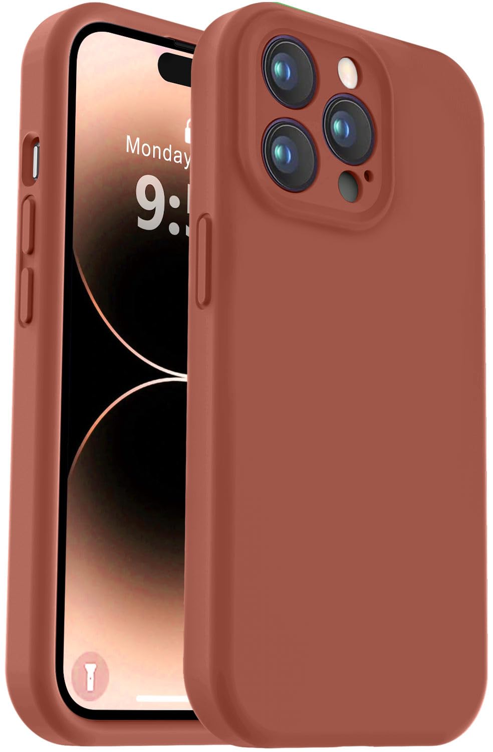 Photo 1 of Vooii Compatible with iPhone 14 Pro Max Case, Liquid Silicone Upgrade [Camera Protection] [Soft Anti-Scratch Microfiber Lining] Shockproof Phone Case for iPhone 14 Pro Max 6.7 inch - Caramel