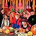 Leinuosen 525 Feet Totally Halloween Crepe Paper Streamers Black Orange Paper Decoration Halloween, 16 Rolls