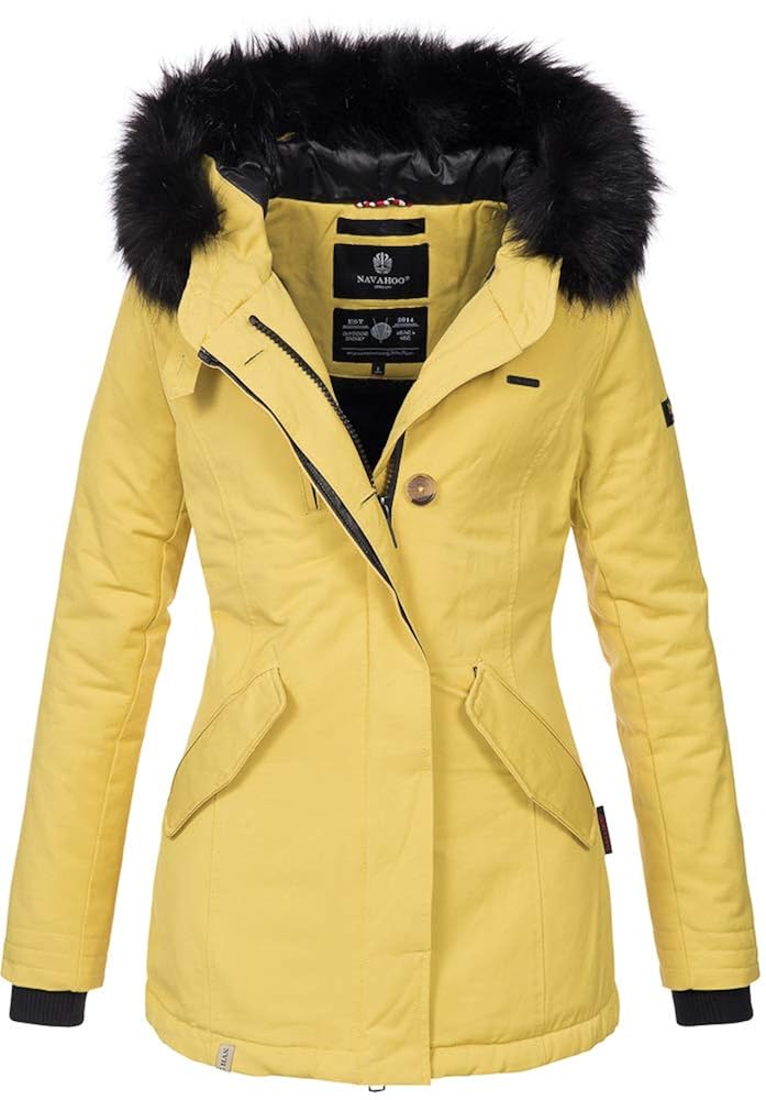 Navahoo Damen Winter Jacke Parka Mantel Winterjacke warm gef/&uuml;ttert B626