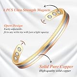 Vicmag Copper Magnetic Bracelet for Women Ultra Strength 6 Magnets Adjustable view 4