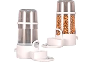 YAMIBOBO Larger Automatic Bird Water Drinker Feeder Waterer with Clip Pet Bird Supplies Dispenser Bottle Drinking Cup Bowls for Pet Parrot Cage
