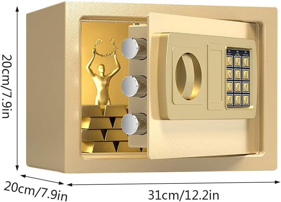 Mgo Safety Safe Digital Safe Electronic Steel Belt Keyboard Fireproof Password Lock Box Can Be Used for Home Office Hotel: Home & Kitchen
