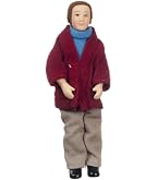 Melody Jane Miniatura Porcellana Nonno – Uomo Anziano Vestito, Corpo Cablato, Altezza 140mm (Scala 1:12) Per Case Di Bambole Collezionismo - 4