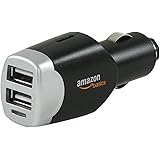 AmazonBasics 4.0 Amp Dual USB Car Charger for Apple and Android Devices (High Output)