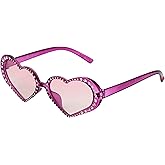 Betsey Johnson Women's Glam & Glitter Sunglasses Heart, Black, 56 mm