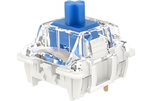GUYEKS Gateron G Pro 3.0 Blue Switches 3-Pin 60gf Clicky Pre-lubed Switch,Pin-Enhanced,Suitable for Games, Anchors, DIY Peripheral Customization Enthusiasts,Office Users(72PCS,Blue,3-Pin)