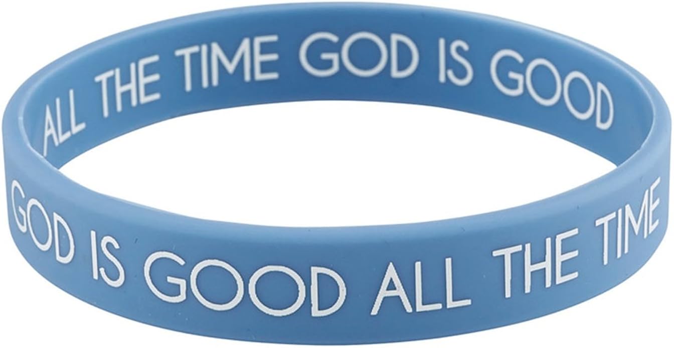 God is Good Christian Religious Rubber Bracelet with Card