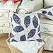 CaliTime Canvas Throw Pillow Cover Case for Couch Sofa Home Decoration Peacock Feathers 18 X 18 Inches Navy Blue