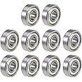 uxcell R4ZZ Deep Groove Ball Bearing 1/4-inchx5/8-inchx0.196-inch Shielded Z2 Lever Bearings 10pcs