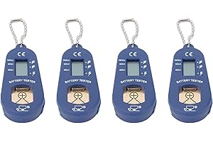 Danturfi 4X Button Battery Tester, Keychain Pocket Portable and Battery Tester to Check Remaining Battery Power