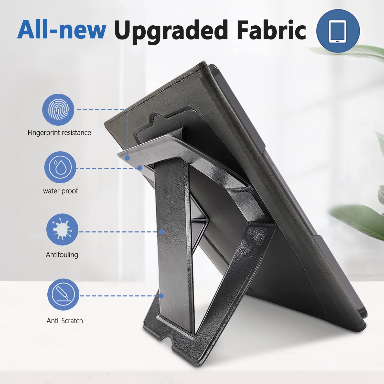 E NET-CASE Case for Kindle Scribe 10.2 inch 2024 & 2022 Released, Multi-Viewing 360 Degree Rotating Cover with Stand, Auto Sleep/Wake with Pen Holder, (Black)