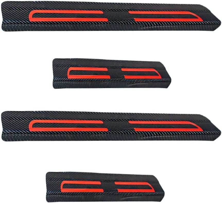 Car Door Sill Scuff Plate Guard Sills Protector Trim Carbon Fiber
