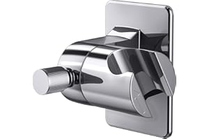 Shower Head Holder,VRAJJTY Adjustable Shower Holder No Drill，Shower Head Bracket Support Douche Suction Hooks with Chrome Pol