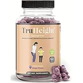 TruHeight Growth Gummies (Grape) Tall Nutrition for Natural Growth Supplement for Kids & Teens - Vitamin D, K, Calcium & Ashwagandha, Bone Strength Vitamins D3 K2, Picky Eater, Taller Ages 5+