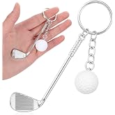 Golf Club Keychain, Golf Gifts Keychain for Men Women Golfers Mini Alloy Golf Keychain Golf Racket Ball Pendant Keychain, Golf Ball with Keychain Bag Pendant Decorations Sports Golf Lovers Gifts