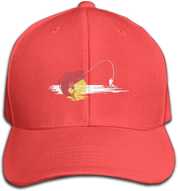 Colorado Fishing Flag Fly Fishing Men's Low Profile Red Hats Adjustable Baseball Cap Amazon.ca