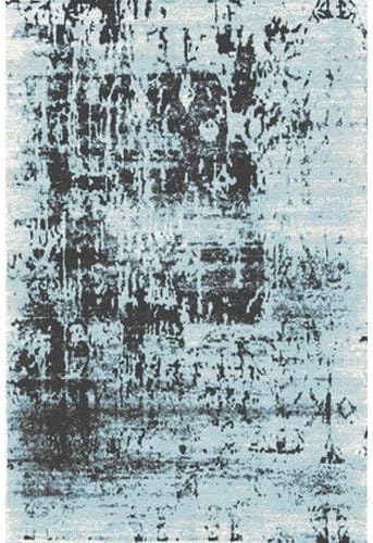 Rug Addiction Captivating Overdyed Area Rug Featuring an Abstract Design and Vibrant Shades of Turquoise Black and Silver (2'7x5')