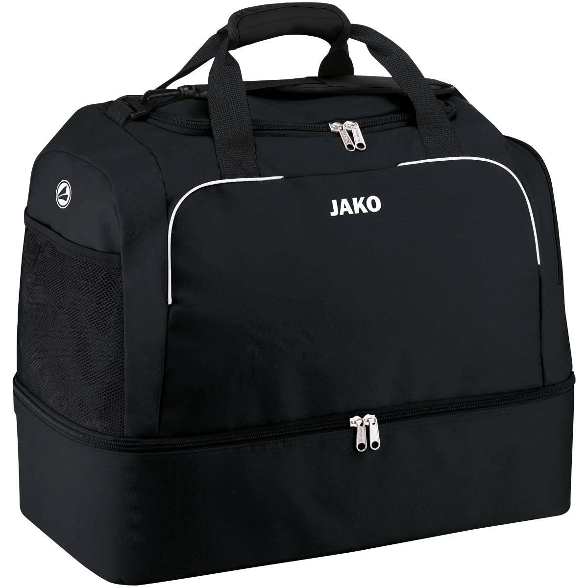 JAKO Unisex_Adult Sporttasche Classico Plain Sports Bag, Black, 50 cm