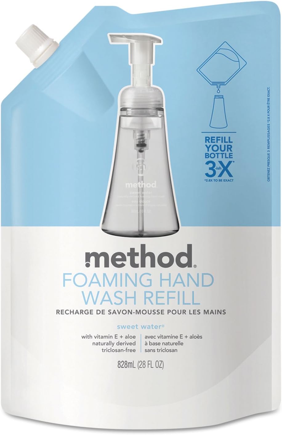 Method 00662 Foaming Hand Wash Refill, Sweet Water, 28 oz Pouch: Health & Personal Care