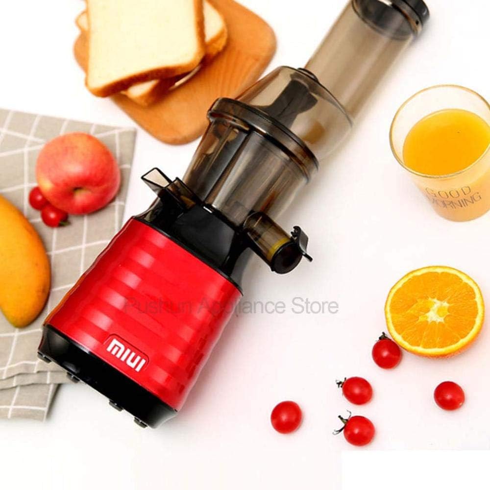 HEAOJ Juicer Electric Juice Extractor Fruit Drinking Machine Large Diameter Whole Orange Slow Juicer Apple Vegetable Juice Squeezer Maker Red 220V