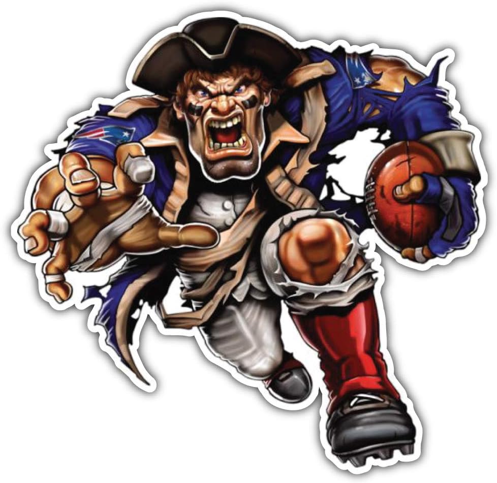 Amazon Com Sport England Patriots Nfl Mascot Car Bumper Sticker Decal 5 X 5 Home Kitchen