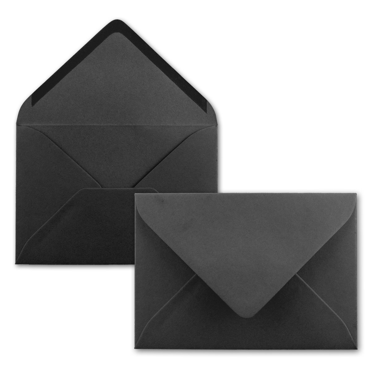 C7 envelopes, pointed flap, wet glue 50 Umschläge 39 - Schwarz