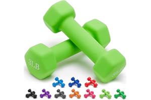 Portzon Weights Dumbbells 10 Colors Options Compatible with Set of 2 Neoprene Dumbbells Set,1-15 LB, Anti-Slip, Anti-roll, Hex Shape