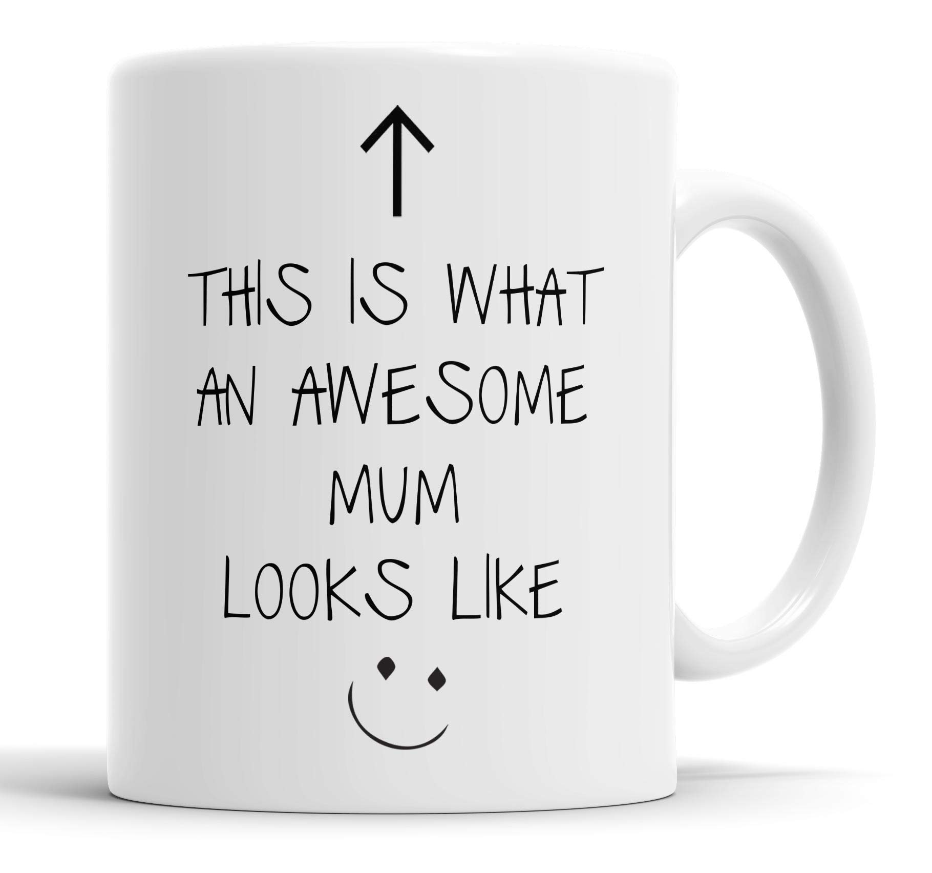Faithful Prints This is What an Awesome Mum Looks Like Mug Mothers Day Mum Funny Humour Gift Cup Birthday Christmas, Ceramic Mugs