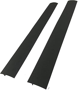 Silicone Kitchen Stove Counter Gap Cover,Wide & Long Gap Filler,Seals Spills Between Counter, Appliances,Stovetop, Oven, Washer & Dryer,Easy Clean Heat Resistant(2 Pack/25 Inches/Black)