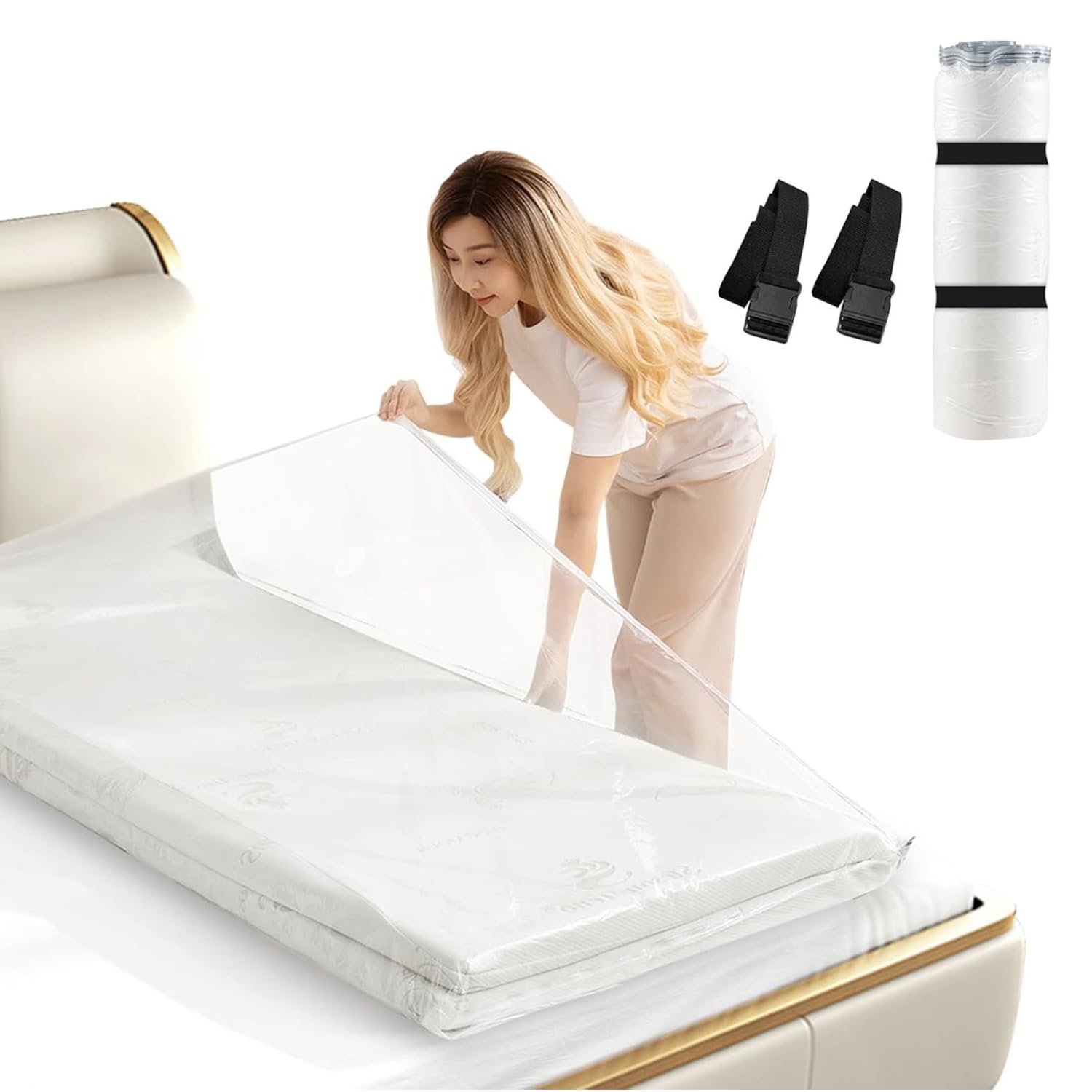 Mattress Vacuum Bag（94.5x47.2inch）Large Vacuum Mattress Bag Reusable Space Saver Bags Waterproof Sealable Vacuum Seal Mattress Bag for Memory Foam Mattress Clothes Moving Shipping Storage 240 * 120cm