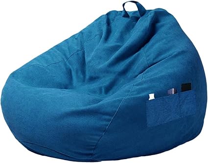 Librao Bean Bag Chair Sofa Cover Without Filler Lazy Lounger High