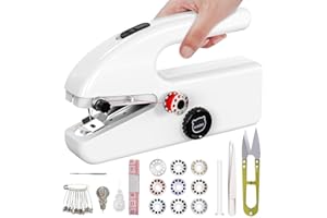 MIAOKE 2026 Upgraded Battery and Type-C Power Portable Handheld Sewing Machine, 2 Speed Modes Mini Sewing Machine for couturi