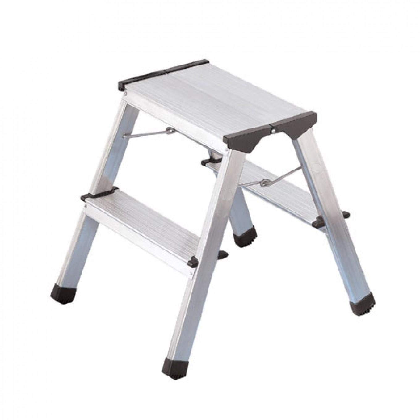 Beorol Two Step Double Sided Aluminum Platform Ladder with Maximum 150Kg Capacity - Beorol