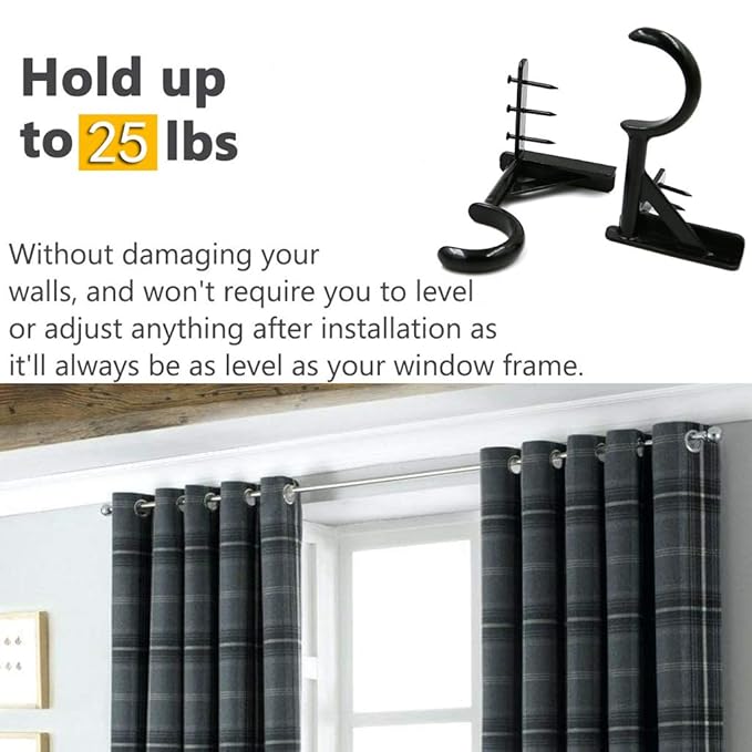 Window Treatment Hardware Home Kitchen Toopuu 1 Pair Hang