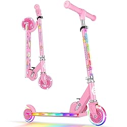 BELEEV Scooters for Kids with Light-Up Wheels