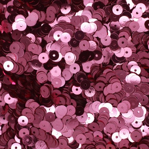 5mm Flat Round SEQUIN PAILLETTES ~ Hot Pink Deep Pink Metallic ~ Loose sequins for embroidery, bridal, applique, arts, crafts, and embellishment. Made in USA.