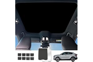 HPLWYM Car Sunroof Compatible with Volvo C40(Not for XC40) 2023-2024, Foldable Glass Roof Sunshade with Storage Bag, Sunshade Roof Heat Insulation Sun Protection Roof Sunshade Interior Sunroof Shade
