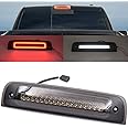 NJSBYL LED 3rd Brake Lamp for 2009-2018 Dodge Ram 1500,2010-2018 Dodge Ram 2500 3500 Pickup Strobe High Mount Stop Light Red/White Light Smoke Lens Black Housing White LED Backup Reverse Cargo Lights