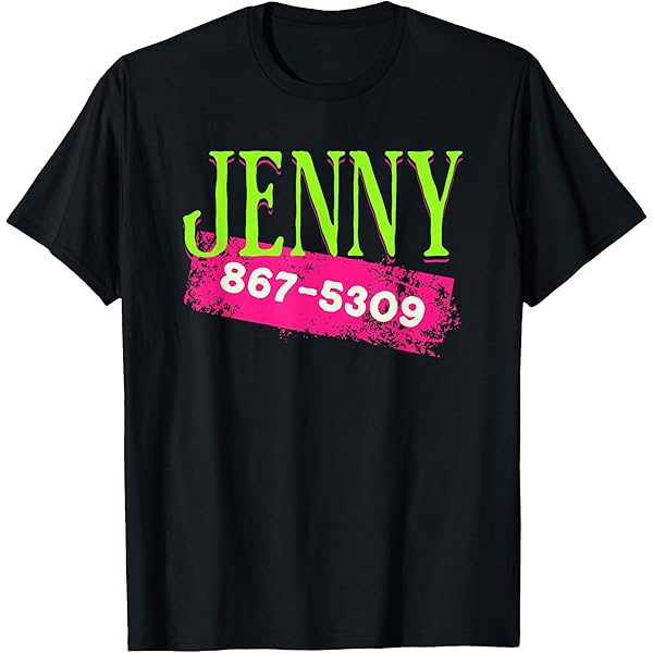 Generic 867-5309 Jenny Tommy Tutone Music Fan T Shirt S Black