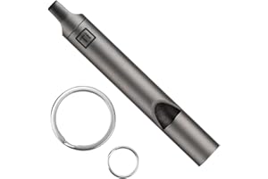 Emergency Whistle, Titanium Dog Training Whistle with 2 Keychain Rings Survival Loud Whistle for Outdoor Camping Hiking Boati