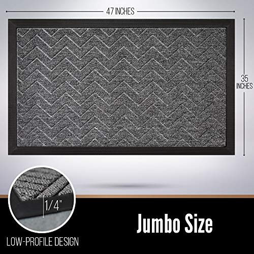 Gorilla Grip AllSeason WeatherMax Doormat, 47x35, Durable Natural