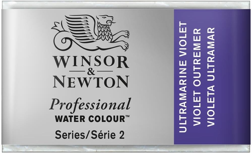 Winsor & Newton Professional Water Colour Paint Whole Pan, Ultramarine Violet, Purple