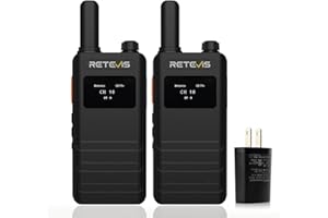 Retevis B3S Walkie Talkies for Adults, Portable Walkie Talkie with LCD Screen, Emergency Alarm,1620mAh Battery, Hands Free Tw
